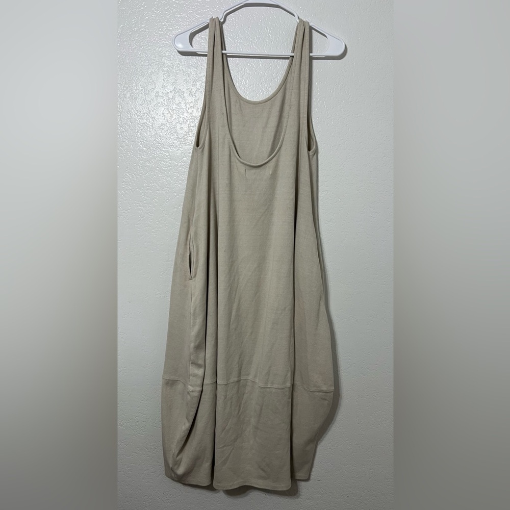 FP Beach Free People Lagenlook Oversized Tank Dress Boho Cocoon Lounge Small - Picture 2 of 5